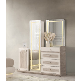 Exclusive-Dresser with Mirror-MOONSTONE/TRAVERTEN-DUBAI