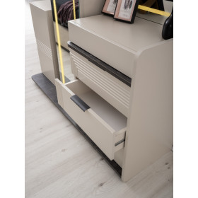Exclusive-Kommode mit Spiegel-SANDBEIGE/REBAP-EMIR