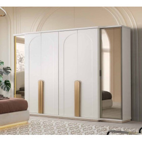 Exclusive-Wardrobe with Doors-MOONSTONE/TRAVERTEN-MONTANA