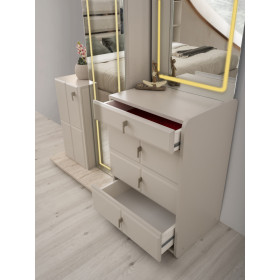 Exclusive-Dresser with Mirror-SANDBEIGE/TRAVERTEN-PETRA