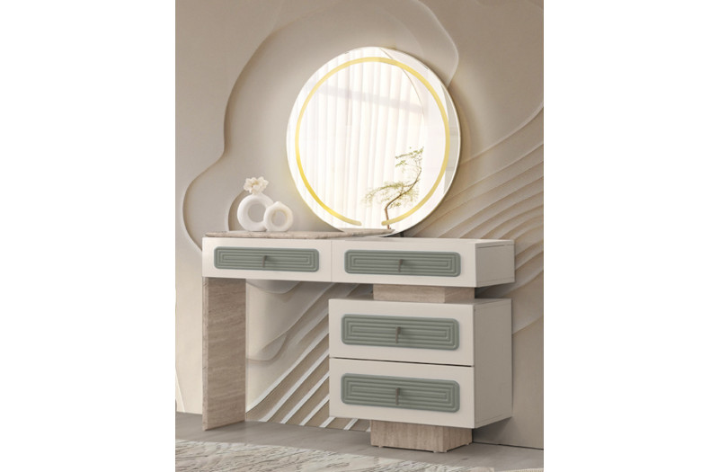 Exclusive-Dresser with Mirror-MOONSTONE/TRAVERTEN-TURKUAZ
