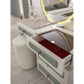 Exclusive-Dresser with Mirror-MOONSTONE/TRAVERTEN-TURKUAZ