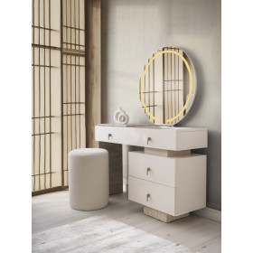 Exclusive-Dresser with Mirror-MOONSTONE/TRAVERTEN-PLATIN KOSE