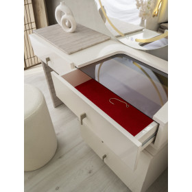 Exclusive-Dresser with Mirror-MOONSTONE/TRAVERTEN-PLATIN KOSE