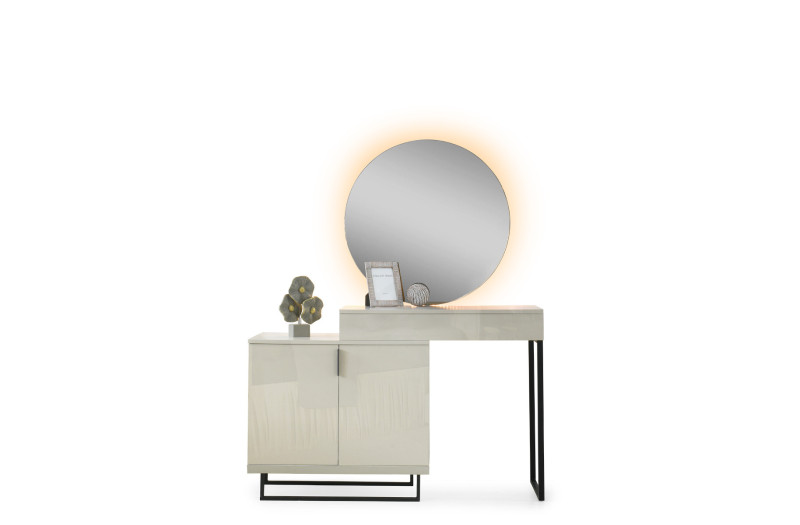 Exclusive-Dresser with Mirror-SANDBEIGE-ADEN