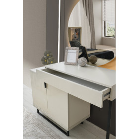 Exclusive-Kommode mit Spiegel-SANDBEIGE-ADEN