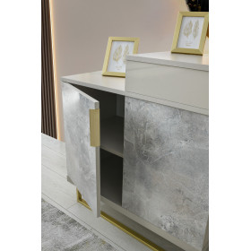 Exclusive-Kommode mit Spiegel-SANDBEIGE-MOSTAR