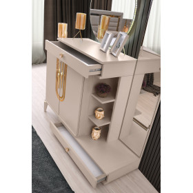Exclusive-Kommode mit Spiegel-SANDBEIGE-SAFIR