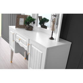 Exclusive-Dresser with Mirror-WHITE-FIRAT