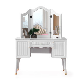 Exclusive-Dresser with Mirror-WHITE-FIRAT