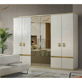 Exclusive-Kleiderschrank mit Türen-SANDBEIGE-CEVAHIR