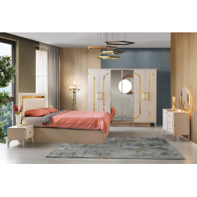 Exclusive-Dresser with Mirror-SANDBEIGE-PIYANO