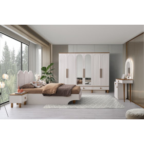 Bohem-Dresser with Mirror-MOONSTONE/WALLNUTT-IRMAK