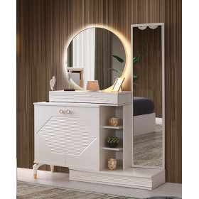 Surgulu-Dresser with Mirror-MOONSTONE-ELMAS