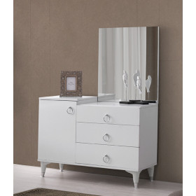 Surgulu-Dresser with Mirror-WHITE-TOROS