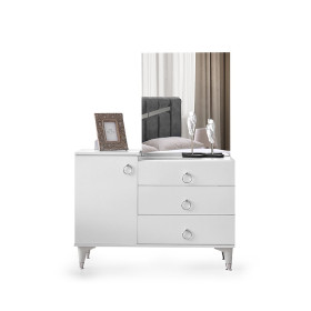 Surgulu-Dresser with Mirror-WHITE-TOROS