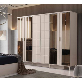 Exclusive-Kleiderschrank mit Türen-SANDBEIGE-BERLIN