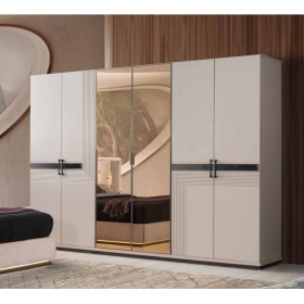 Exclusive-Wardrobe with Doors-SANDBEIGE/REBAP-EMIR
