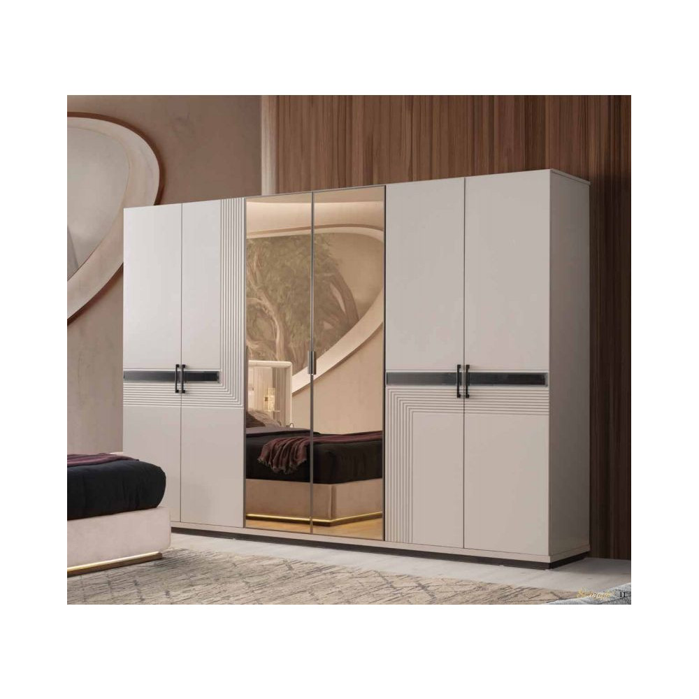 Exclusive-Wardrobe with Doors-SANDBEIGE/REBAP-EMIR