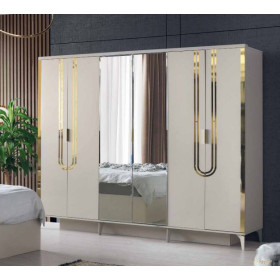 Exclusive-Kleiderschrank mit Türen-SANDBEIGE-ALP