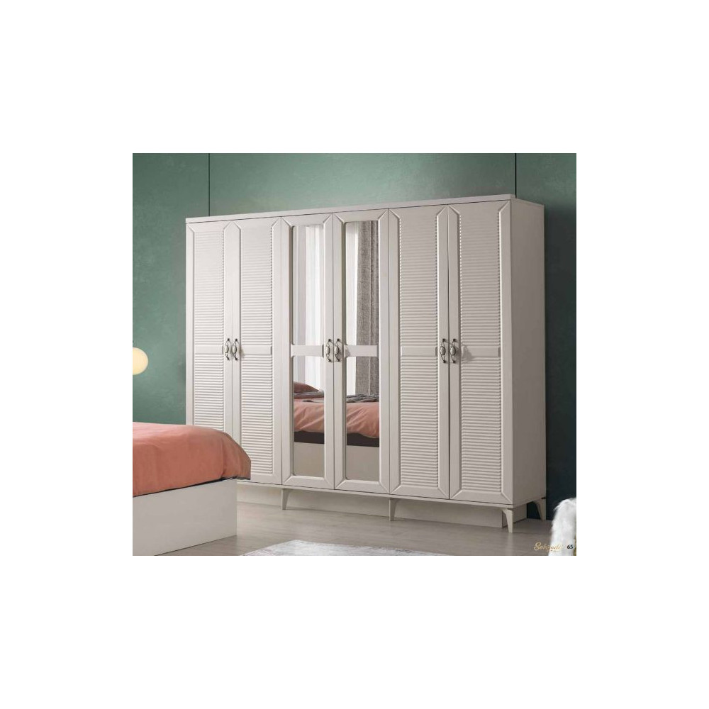 Exclusive-Kleiderschrank mit Türen-SANDBEIGE-OPERA
