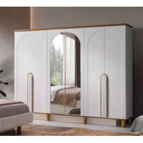 Bohem-Wardrobe with Doors-MOONSTONE/WALLNUT-KOSOVA