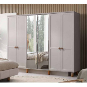 Bohem-Kleiderschrank mit Türen-SANDBEIGE-KUMRU