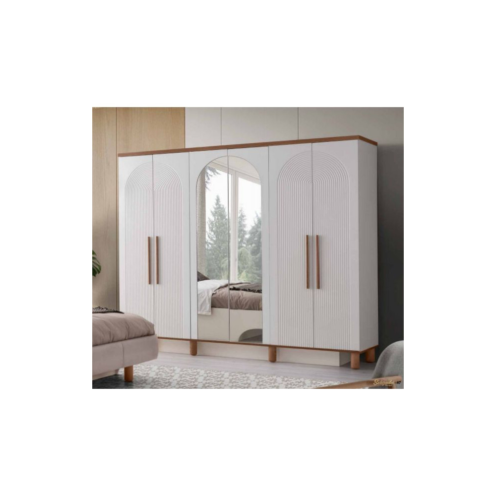 Bohem-Kleiderschrank mit Türen-MONSTEIN/WALNUSS-KOSK