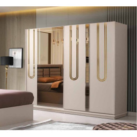 Surgulu-Wardrope with Sliding Doors -SANDBEIGE-CAGLA