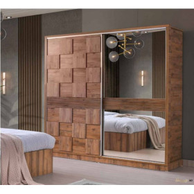 Surgulu-Wardrope with Sliding Doors -WALLNUT-EFE